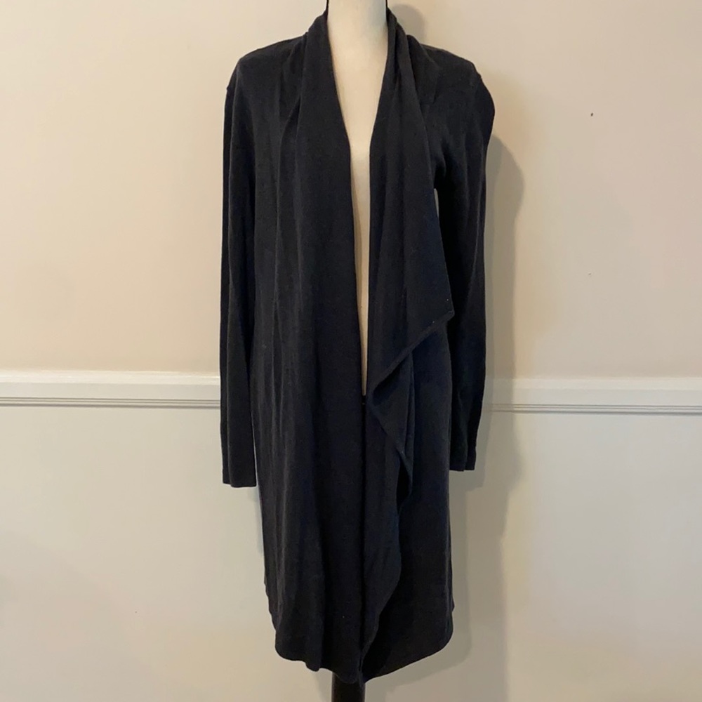 Long Grey Bella Luxx Cashmere Cardigan